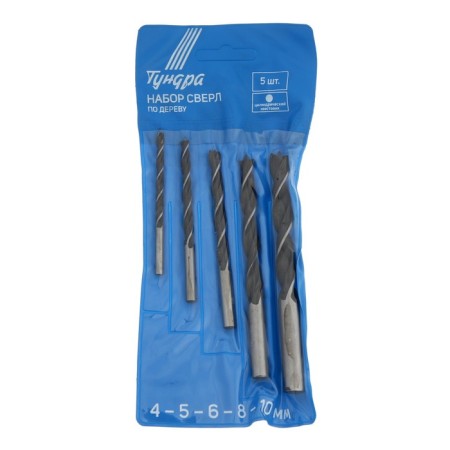 A set of drills on the tundra, a cylindrical shank, 4-5-6-8-10 mm, 5 pcs.-1