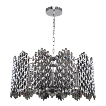 Suspended chandelier GLAZGO 5XE14 40W, size 61x61x40-71 cm, chromium color
