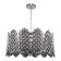 Suspended chandelier GLAZGO 5XE14 40W, size 61x61x40-71 cm, chromium color