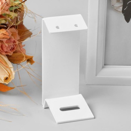 Steacle for earrings, ring, 4 × 4 × 9 cm, thickness 1.5 mm, white color, in a protective film-1
