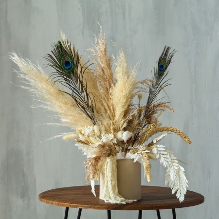 Feather of peacock for decor, set 2 pcs., Size 1 pc. - from 40 to 50 cm-2