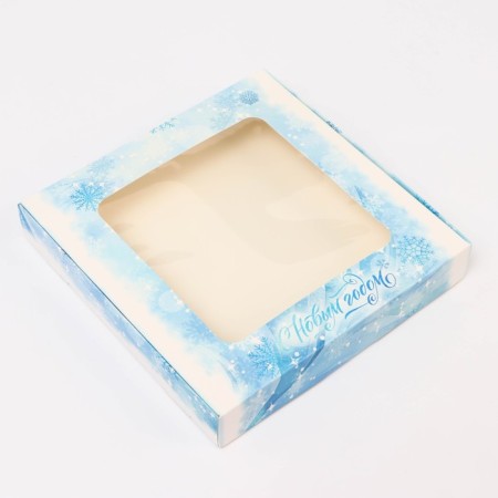 Gift box team with a window "Metel", 19 x 19 x 3 cm-2