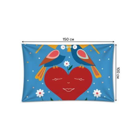 Decorative panel with photo printing "Spring", horizontal, size 100x150 cm-1