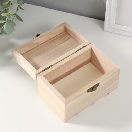 Casket wood for painting 7.5x7.5x12 cm-3