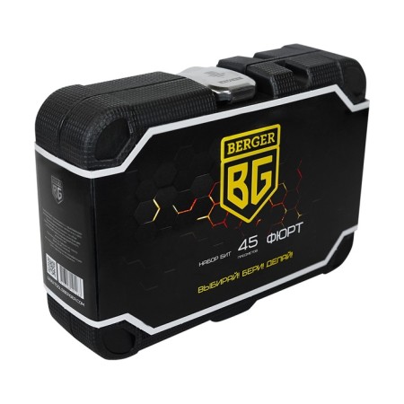 Набор бит с держателем BERGER BG2185, сталь S2, PH, PZ, SL, TORX, HEX, 45 предметов-2