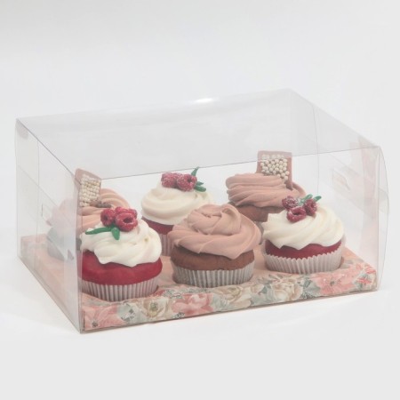 Box for Capcake "Winter Flowers", 23 x 16 x 11.5 cm, New Year-6