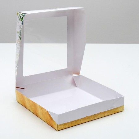 Confectionery packaging, boxing box "Nature", 20 x 20 x 4 cm-1