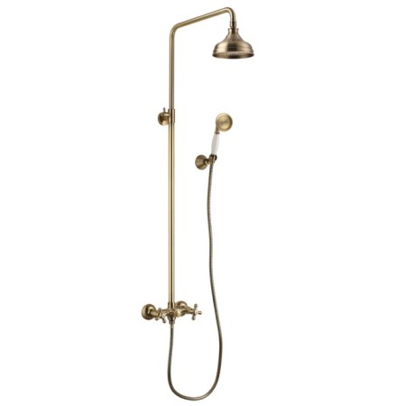 Lemark Vintage LM2860B shower system, tropical shower, shower, brass, bronze