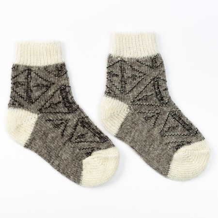 Nosk children's woolen "textured knit" color gray, size 20-1