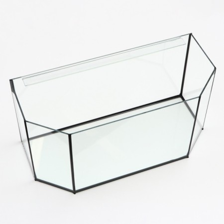 Aquarium "Panoramic" with a lid, 105 liters, 80 x 35 x 39.5/44.5 cm, black-2