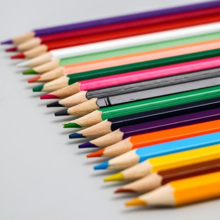 Colored pencils, 18 colors, hexagonal, cold heart-1