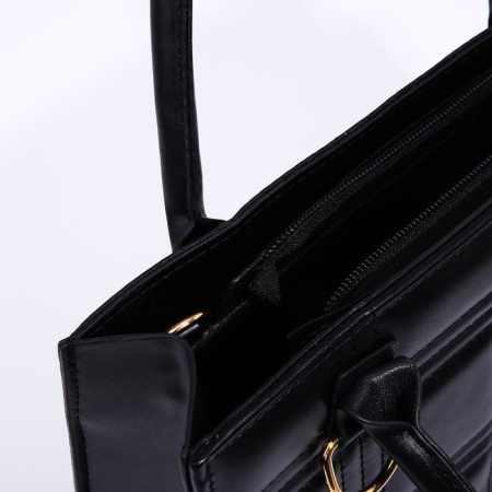 Bag Female Tout with zipper, black color-6