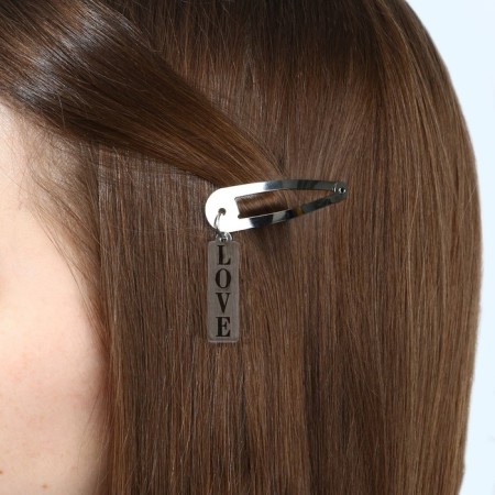 Hair hairpin "Love", 5 x 1.2 x 0.5 cm-3