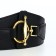 Women's belt, width 8 cm, black color