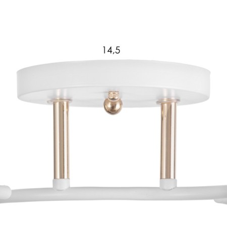 Linda chandelier 2x60W E27 white, gold 47x16x23cm-7