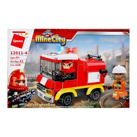 Block designer for boys Fire Firefighters, 108 parts-2