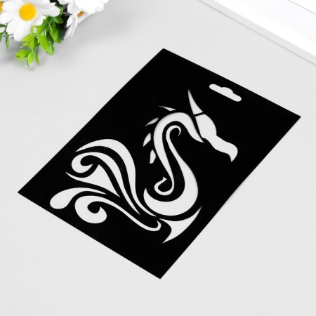 Plastic stencil "Dragon" 14.5x20cm-1