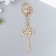 Browler Metal with carbine, enamel, rhinestones "openwork key" 13.8x3.2 cm