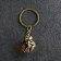 Souvenir-codes "Frog with a ball", brass, amber