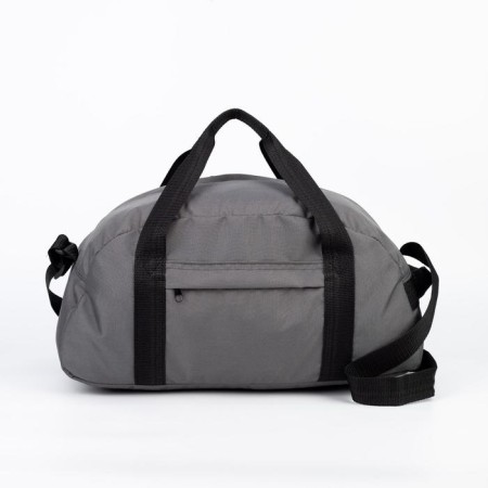 Sports bag with lightning, external pocket, gray color-1