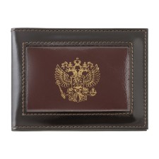 Cover for a certificate with a window, brown color
