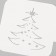 Plastic stencil "Christmas tree", size 9x9 cm
