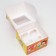 Packaging for 4 cupcakes with a window, "Love is...", orange, 16 x 16 x 10 cm