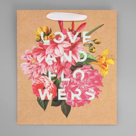 Package Gift Craft Vertical, Packaging, Love and Flowers, 23 x 27 x 11.5 cm-5