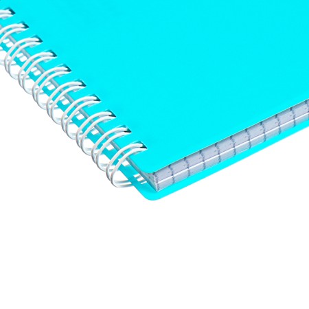 Блокнот А5 80л кл на гребне NEWtone PASTEL Незабудка, пласт обл, бл 80 г/м2-1