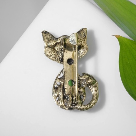 Brooch ethnic "Fox", colored in black gold-1