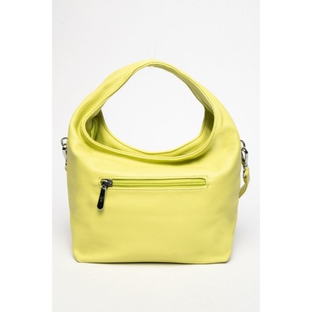 Gobo bag is female, eco -leather, safenta lemon, 32x13x21 cm-2