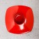 Square Square Metal for 1 candle, 7x3 cm, red