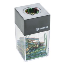 Globus interpreter dispenser, magnetic (colored paper clips: 70 pcs., 50 mm)