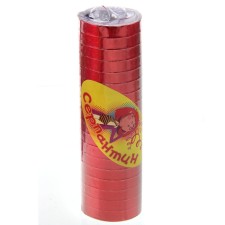 Serpentine, set of 18 coils, shiny, red color