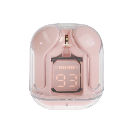 Wireless headphones Air31, TWS, vacuum, BT 5.0, 45/230 mAh, transparent, pink-3