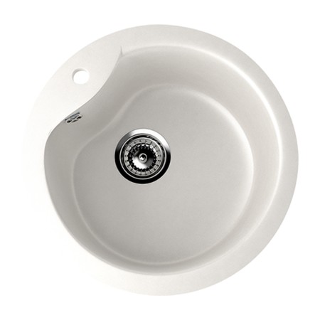Kitchen wash Ulgran u102-341, d = 480 mm, ultra-white color