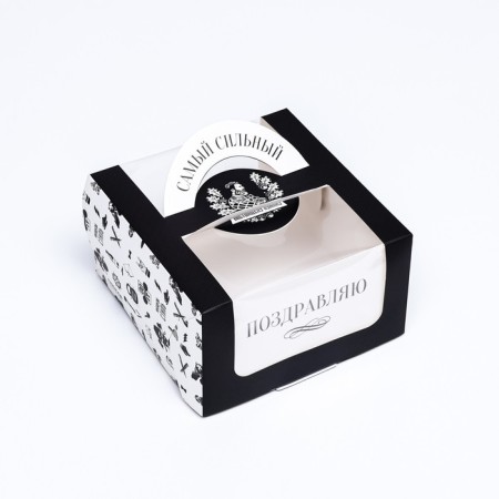 Box under the bento-port with the window "The most daring", 14 x 14 x 8 cm-1