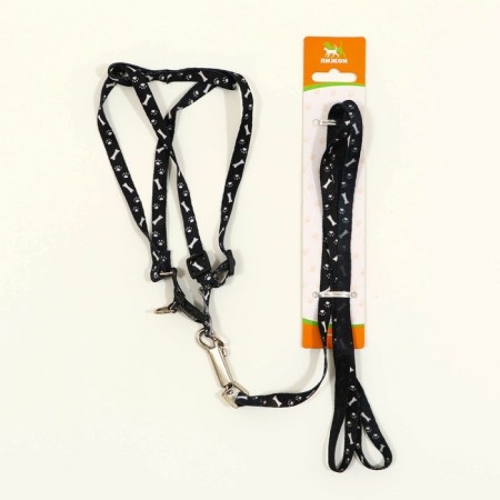 Set "Classic", leash 120 x 1 cm, fire 28-47 cm, black-5