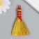 Suspension Textile "Golden broom. Hieroglyph - Happiness" 7.5 cm
