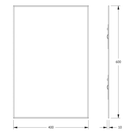 EvoForm mirror, with fatset, 5 mm, 40x60 cm-1