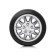 Wheel caps Autoprofi R16, PP plastic, adjusting rim, metallic, 400 mm, 4 pcs