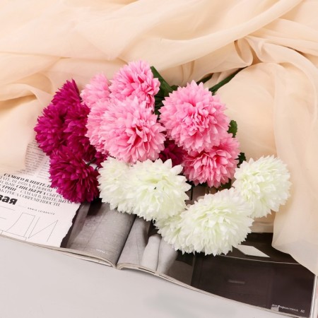 Bouquet "Chrysanthemum Bush" 6 flowers, d-7 cm h-28 cm, mix-2