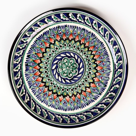 Largan Rishtan ceramics "Patterns", 36 cm, blue-3