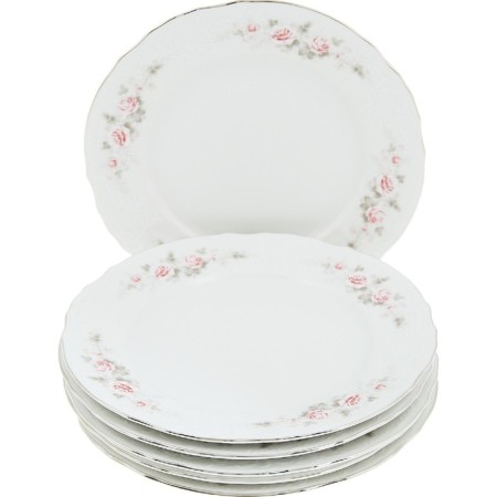 Dining set 6/24 Bernadotte, decor “Pale roses, platinum layout”, 24 items-9