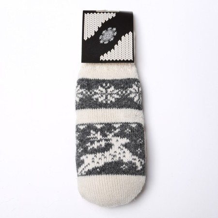 Women's mittens, white/gray color, size 20-22-3