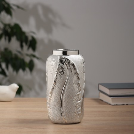 VAZ Coramics Table "Gael" Boga leaves, D-5cm 17x7.5 cm, silver