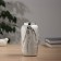 VAZ Coramics Table "Gael" Boga leaves, D-5cm 17x7.5 cm, silver