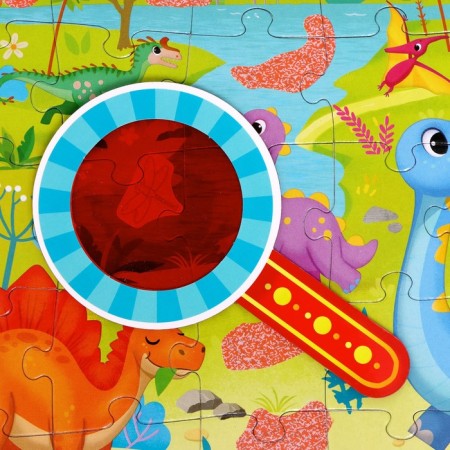 Puzzle “Collect, find, show. In the world of dinosaurs ", 35 elements-2