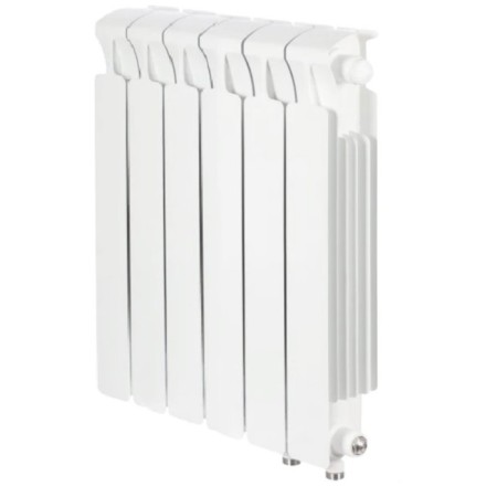 Bimetallic radiator Rifar Monolit Ventil MVR, 500x100 mm, 6 sections, lower right catch