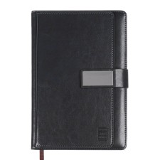 The diary is low, the A5 format, 140 sheets, in the cage, the cover of the leatherette, with a scrap, with a calculator, gray